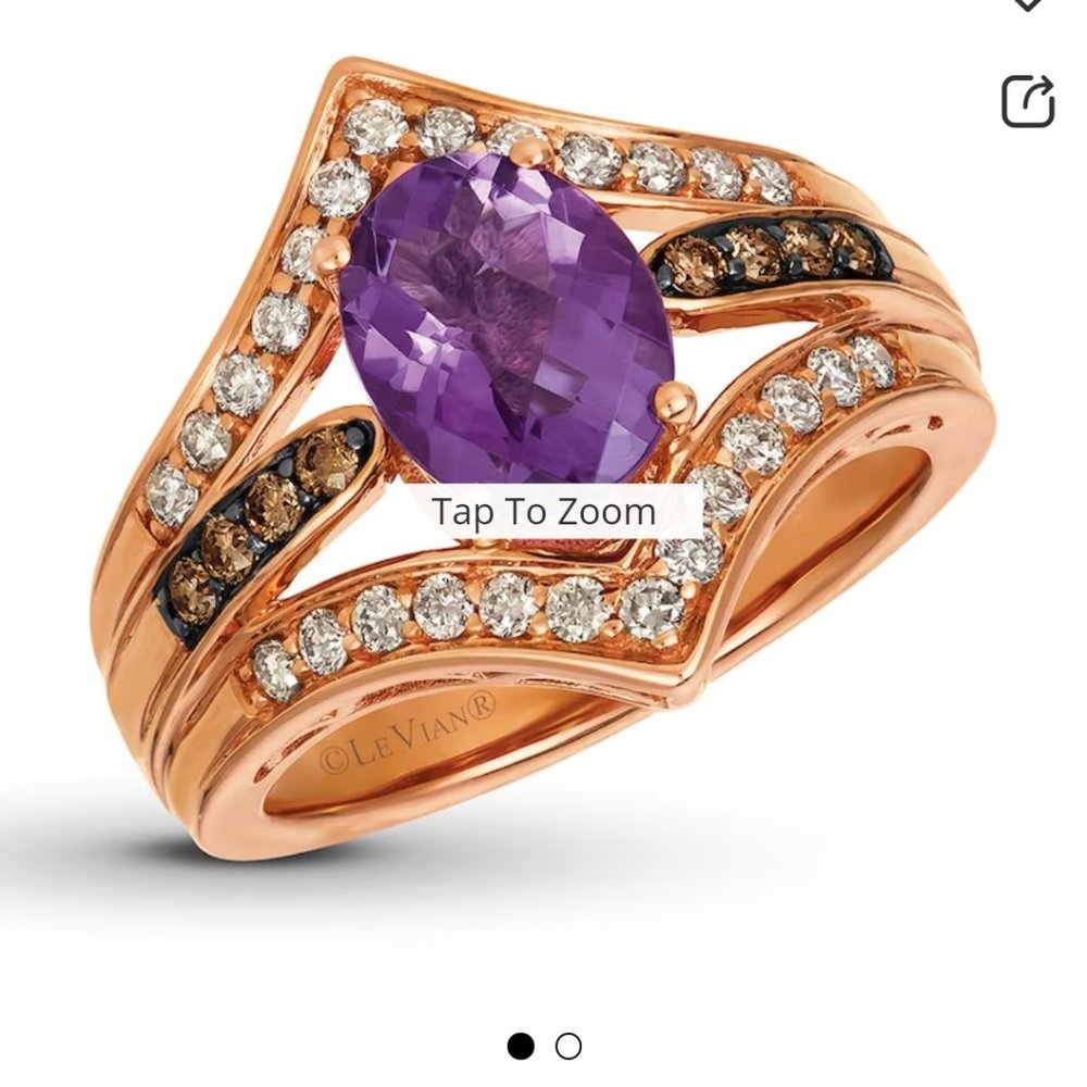 Levian Grape Amethyst and Diamond ring